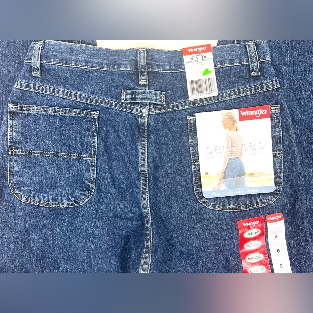 Vintage 90’s Deadstock Wrangler Backtab Utility Cargo Jeans 8x30
